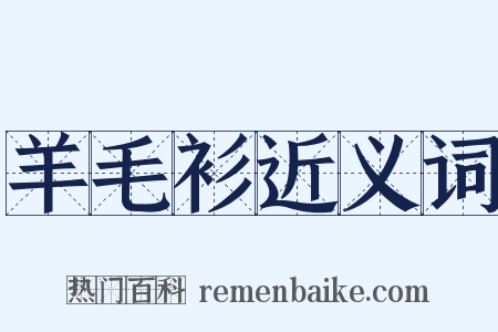 羊毛衫近义词是什么意思的图片